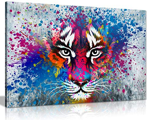 Tiger Art Canvas Wall Art Picture Print (36x24)