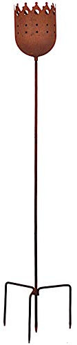 Kerzenhalter 120cm Krone Rost Deko Outdoor-Kerzen Stecker Gartendeko Topfhalter Stab Edelrost Beetstecker stabil