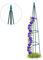 Relaxdays Graticolato Piramidale da Terra per Piante Rampicanti, Rose, Resistente, Altezza 192cm, in Ferro, Verde Scuro