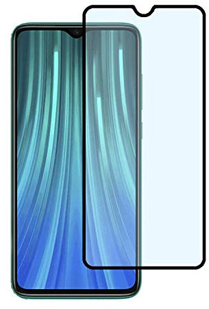 Movilrey Protector para Xiaomi Note 8 Pro Negro Completo 3D Cristal Templado de Pantalla Vidrio Curvo para movil