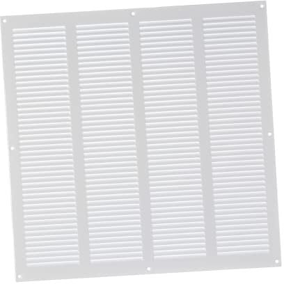 Rejilla de ventilación de 400 x 400 mm, Color Blanco con protección contra Insectos, Rejilla metálica
