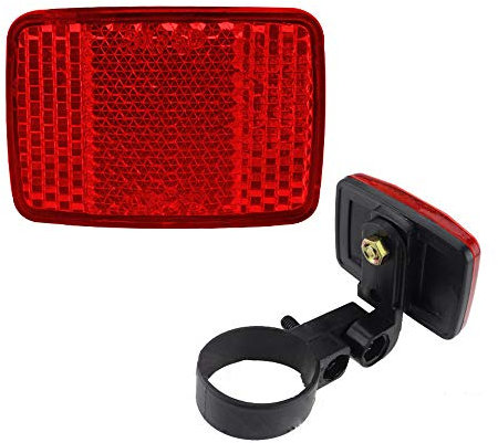 TININNA Reflektoren Fahrrad Reflektor mit Halterung, MTB Reflektor Heckreflektor Für Fahrräder Fahrradreflektor für hinten mit Haltern,Hinterradstrahler 28.6mm Rot