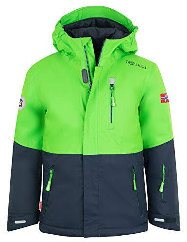 Trollkids Kids Hallingdal Jacket 140, Bright Green