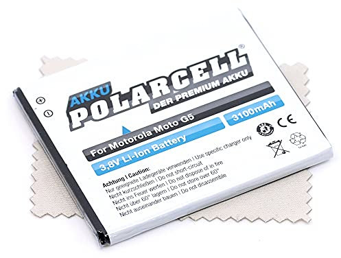 Batteria di ricambio adatta per Motorola Moto E3 Moto G4 Play Moto G5 Moto E4 (sostituisce la batteria originale GK40) Polarcell con panno per la pulizia del display mungoo