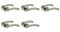 Haven Heritage Door Handle Satin Nickle Arched T Bar Lever on Rose 5 Pairs