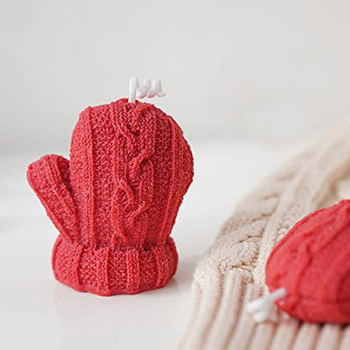 FONDUO Kerzenformen 3D Weihnachtshandschuhe Silikonform Kerzenform, Herbstdeko Form, kerzengießform Weihnachten für Herstellung Kerzen, Aromasteinen, Schokolade, Seife für Weihnachten Und Partys