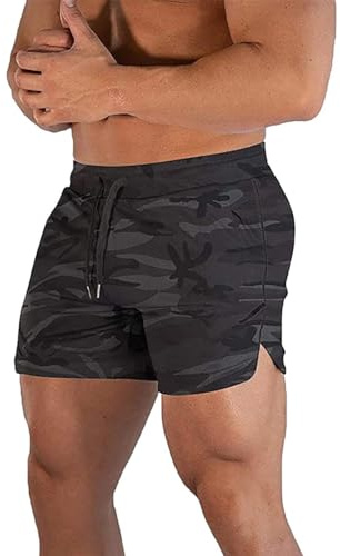 sandbank Men's 5 Gym Workout Short,Quick Dry Active Running Bodybuilding Shorts with Pockets