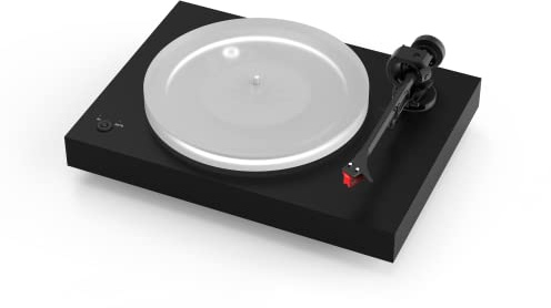 Pro-Ject X2 B, True Balanced Plattenspieler mit elektronischer Geschwindigkeitsumschaltung, Carbon Tonarm und Acrylplattenteller, inkl. Ortofon Quintet Red, Matt Schwarz