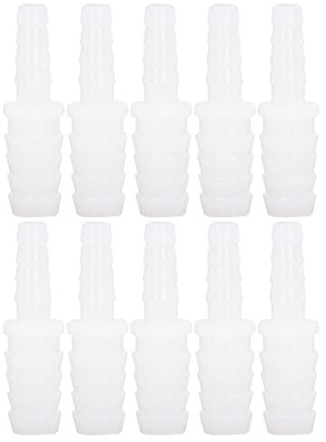 Raccordo per Tubo Flessibile da 10 Pezzi Tubo in PP Tubo Flessibile in Plastica Raccordo per Tubo Flessibile Connettore Barb Riduttore Giunto Dritto Set Kit (Testa di conversione da 6-10 mm)