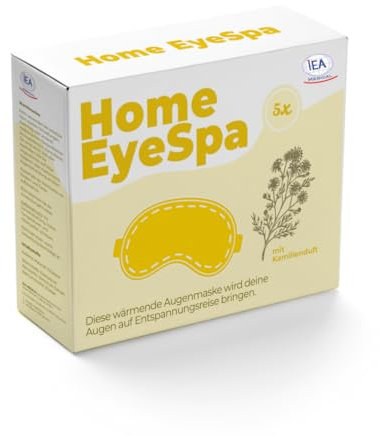 IEA Medical Wärmende Augenmaske Kamille (5er Set), Schlafmaske, Home Spa, Eye Mask, Augenmaske Wärmend, Augen Entspannung, Augen Wärmemaske, Geschenk zu Weihnachten