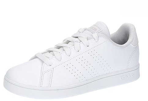 adidas Advantage Lifestyle Court Lace Shoes Chaussures de Tennis, Cloud White/Cloud White/Grey One, 34 EU