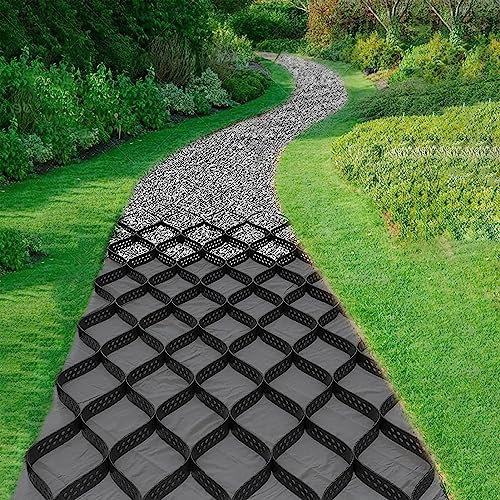 MUSNOW Geocell 2 Dicker Geozellen-Bodengitter-Stabilisator für Den Landschaftsbau, Einfahrt Kies Verstärkung Gitter System, Flexibles Geogitter für Wege Im Garten (Size : 2m x 2m (6.5ft x 6.5ft))