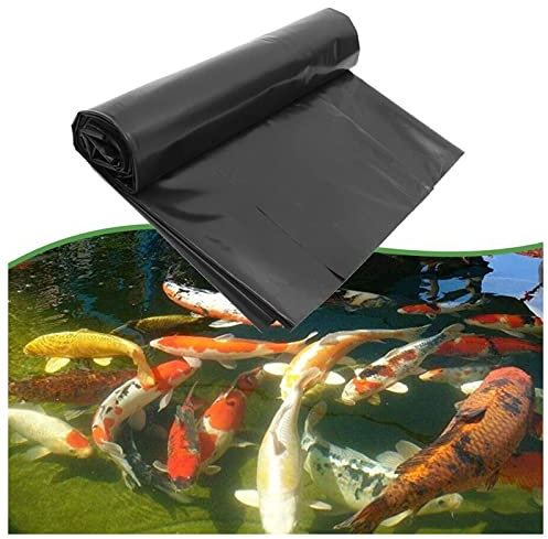 HDPE Pond Liner 2x4m 3x5m 4x4m 5x6m 6x8m 7x8m 8x10m 10x12m Pool Pond Liners Impermeabile Costruzione Membrana Flessibile Fish Pond Film per Giardino Cascata Costruzione Acquacoltura (Dimensioni: 2x1