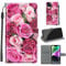 for iPhone 15 Case, PU Leather Wallet Book Flip Folio Stand View Cover Pouch Compatible with iPhone 15 Phone Case (Flowers)