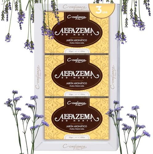 Lavendel del Monte - Confiança 1894 | pflanzliche Basis | Parfümierte Hand-, Körper- und Gesichtsseife | 3er-Pack Seifen x 125 g