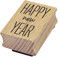 Artoz Stempel – Holzstempel – „Happy New Year“ – 50 x 35 mm – Motivstempel zum Kartenbasteln für Weihnachten, Einladungen, Grüße