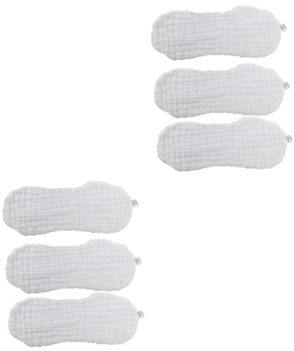 Toyvian 6 Stück Windel-Baumwoll-Windeleinlagen Babydecke Säuglingsfaser Babybettunterlage Stoffunterlage Atmungsaktiv Für Neugeborene Weiß