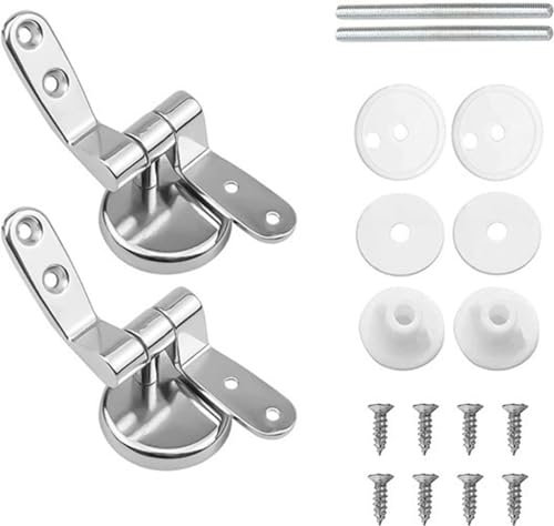 Bisagras Asientos de Inodoro Kit de Bisagras Tapa WC Se Utiliza para Instalar Partes Fijas del Asiento del Inodoro