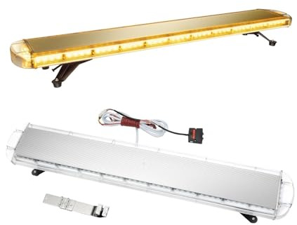 biniliubi Urgence Haute Intensité Gyrophare Barre Lumineuse Led Balise Avertir DéPanneuse Charrue RéPonse Stroboscope Universel Orange Avertissement Gyrophare Voyant Toit Stroboscopique Clignotant