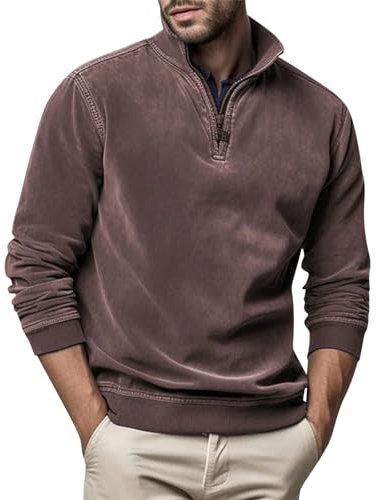 KONG JIMFAN Rollkragenpullover Herren Hoodie Zip Hoodie Hoodie Dünner Pullover Uhr Sweatshirt Herren 4XL Langer Pulli Winter Jacket Men Zweireiher Anzug Herren Silberne Jacke(Kaffee,M)