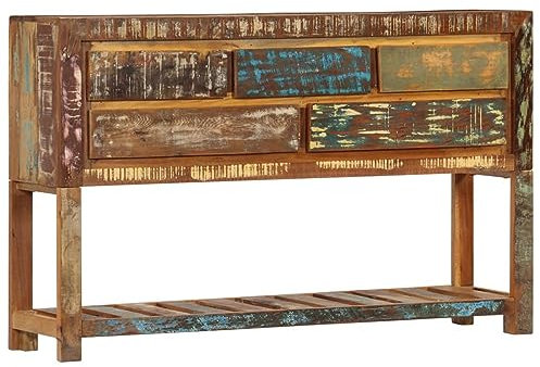 Chaduof Sideboard, Kommode Schlafzimmer, Kommoden & Sideboards, Wohnzimmerschrank, Flur Kommode, Zimmer Möbel, Wohnzimmer Schränke, 120x30x75 cm Altholz Massiv