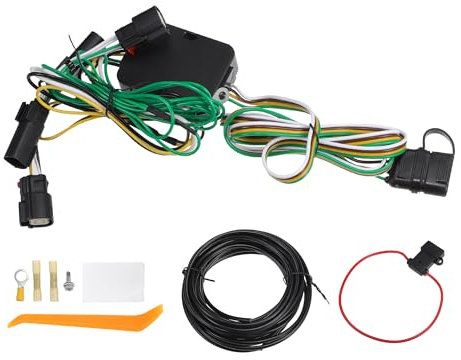 A ABSOPRO Kit Cavi Elettrici per Rimorchio a 4 Pin per Veicoli, per Chrysler Pacifica 2017-2018 Nero, 1 Set