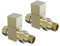 NRG Modern Square Straight Radiator Valve Central Heating Taps 15mm Brushed Brass One Pair