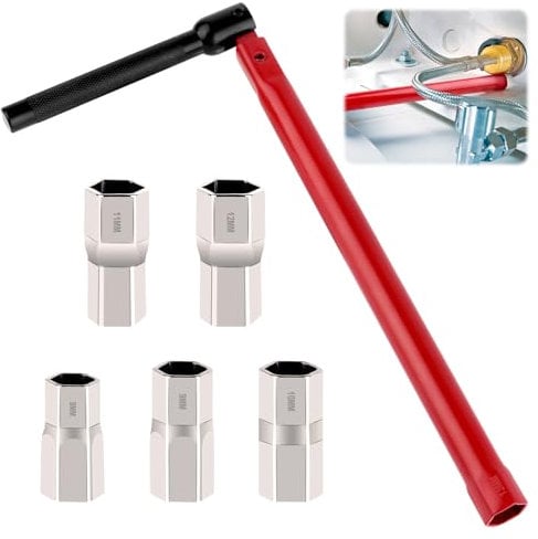 Outil pour L'installation de Robinets 8-12 mm, Clé à Robinet, Robinet D'évier Clé, Rouge
