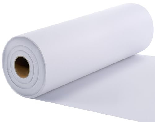 Schweres weißes Bügelvlies, schmelzbare Schnittstelle: 30 cm x 30,6 m, schwere Vlieseinlage, zum Aufbügeln auf Polyester, einseitige Einlage für Quilten, Nähen, Bastelbedarf