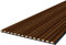 Leiste24 Akustikpaneel - Lamellenverkleidung - Wandverkleidung - 2.400 x 600 mm - Akustikfilz Schwarz - Lamellendekor Eiche dunkel