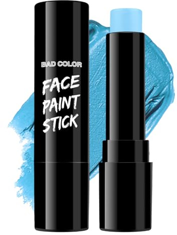 BAD COLOR Light Blue Face Body Paint, Pale Blue Eye Black Stick for Football/Baseball/Softball, Hypoallergenic Grease Sticks for Corpse Bride Halloween SFX Avatar Sally Makeup