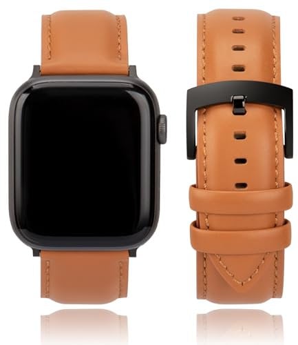 CORROPELLE Leather Watch Straps Compatible with Apple Watch 49mm 46mm 45mm 44mm 42mm, Elegant Top Grain Leather Watch Bands Replacement Strap for iWatch Series 10 9 8 7 6 5 4 3 2 1 Ultra2 1 SE2 1