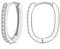 Josfeva 925 Sterling Silber Oval Ohrringe Creolen mit 5A Zirkonia, Silber Creolen Ohrringe für Damen, Hypoallergen U-förmige Geometrische Silber Kreolen, Knorpel Schlafen Ohrring für Frauen Mädchen