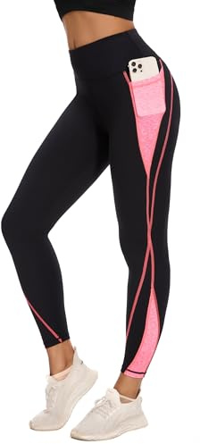 Rexspek Legging de sport pour femme avec poche, pantalon de sport pour femme, taille haute, pantalon de course pour femme, pantalon de fitness long