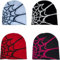 4 Stück Y2K Beanies Spinnennetzmuster Beanie Gothic Acryl Strickmütze Casual Streetwear Outdoor Beanies für Herren Damen,Grafik Spinnennetz Winter Strickmützen Warme Gehäkelte Mode,Halloween Kostüm