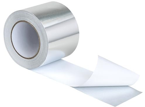 ISOLATECH Aluminium Klebeband hitzebeständig 100mm x 45m Rolle Alu Klebeband - Abdichten, Dämmen und Isolieren von Leitungen, Schläuchen und Rohren