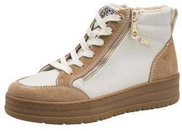 Tamaris Comfort Damen Lace Boot Flat Duo-Tex, Stivali alla Moda Donna, Offwhite Comb, 39 EU