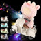 Simgoing Mini Electric Doll Scooter Vehicles Toy 4 Colors Available Funny Doll Accessory with Music & Lights Could Rotate 360° Cute Plastic Scooter Toy Ornaments Battery Not Included (Cream)