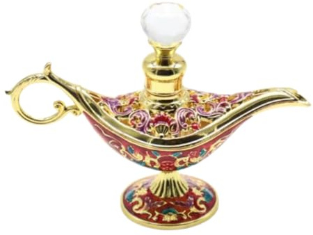 Vintage Crystal Perfume Bottles,Empty Refillable Perfume Container,Egyptian Antique Essential Oil Bottle(Purple)