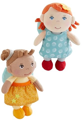 HABA Unisex Stoffpuppe 2-Pack Schutzengel im Doppelpack - Holly & EMI - Größe 19cm