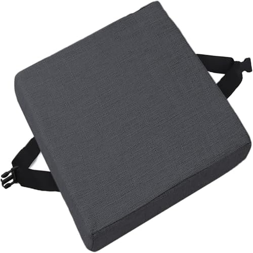 AQIGR Sitzkissen Sitzerhöhung Stuhl Bodenkissen Stuhlkissen 40x40 45x45 50x50 35x35 mit Memory Foam Sitzpolster für Indoor & Outdoor Gartenstuhl Balkon Terrasse(Dunkelgrau,45x45x8cm)