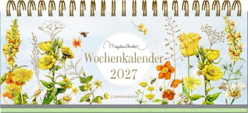 Wochenkalender 2027: gelb: Tischkalender mit Wochenplaner; Notizen, Ferienübersicht, Geburtstagsplaner (Tischkalender mit Wochenkalendarium)