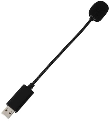 USB Mikrofon als Computeraufnahmemikrofon mit Schwanenhals für Konferenzen | Computer und Soundkarten, Metall ABS Ausführung, Plug And Play, Schwarz, 50hz-20khz