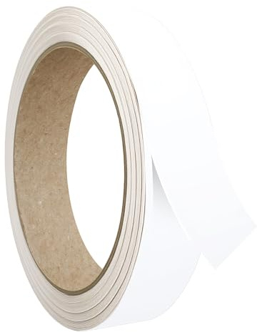 ZenithCove 20mm x 10m Worktop Edge Banding, White Edging Tape Self-Adhesive | Kitchen Edging Strip Without Ironing Flexible Plastic Veneer Tape for Furniture Worktop Cabinet Desk Door Frame DIY