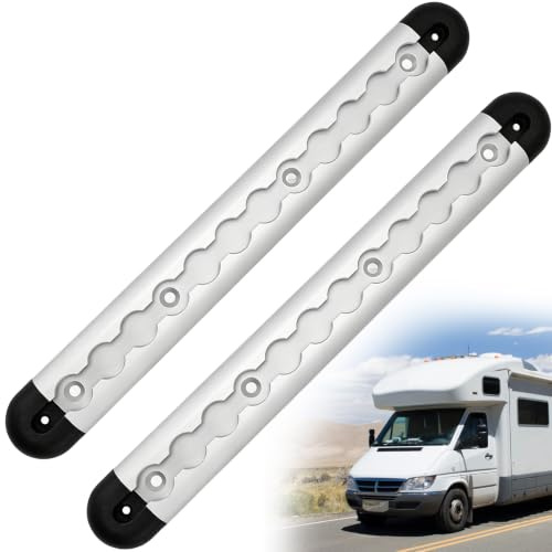 2 Stück Airlineschiene Aluminium 300mm mit 4 Endkappen