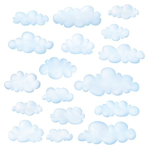 DECOWALL DS-8030 Wolken im Himmel Wandtattoo Wandsticker Wandaufkleber Wanddeko für Wohnzimmer Schlafzimmer Kinderzimmer (Klein)