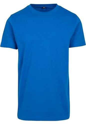 Build Your Brand Men's T-Shirt Round Neck - Cobalt Blue- XL