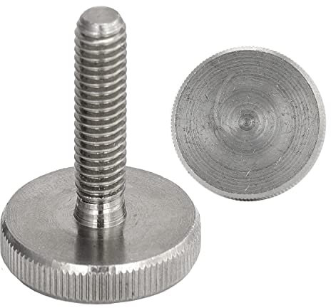 FASTON Rändelschrauben M5x20 (niedrige Form) Edelstahl A1 VA (2 Stück) Stellschraube Feststellschraube Schnellschraube Rändelschraube