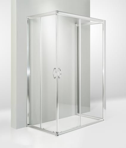 Hydra Box Doccia 3 Lati Porta Scorrevole 65x120x65 cm Trasparente