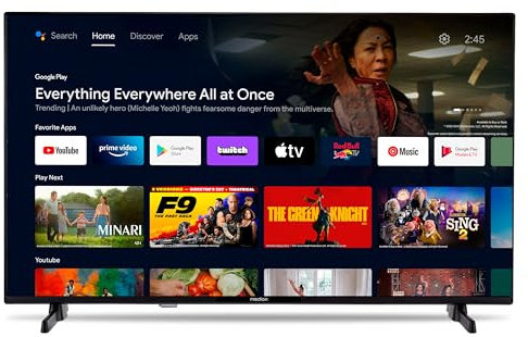 MEDION 100,3 cm (40 Zoll) Full HD Fernseher (Android TV, Smart TV, HDR, Prime Video, PVR, Bluetooth, MD 840100)
